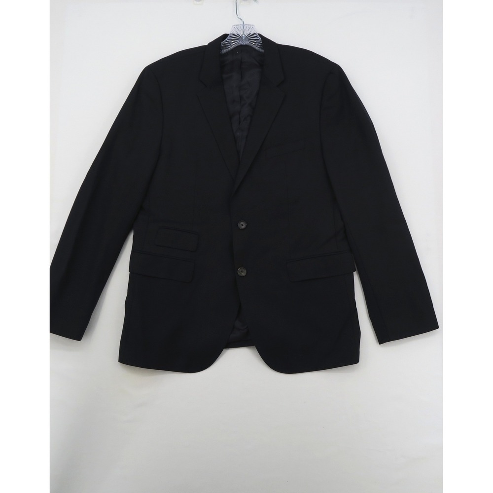 Hugo Boss Mens The Sweet3 Navy Blue Wool Two Button Blazer Sport Coat 42R